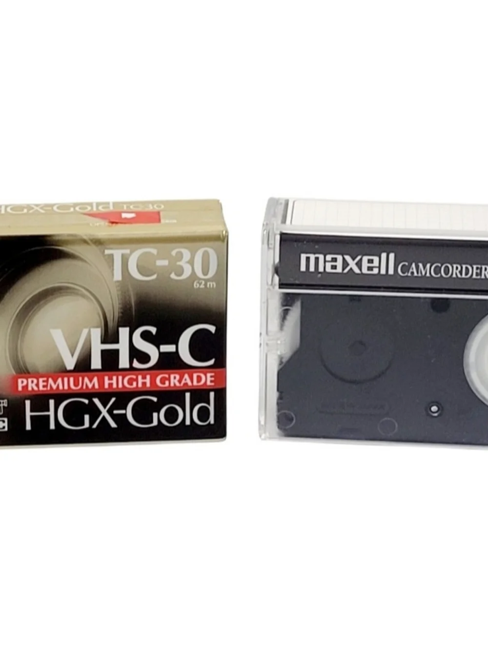 (Lot Of 2) Maxell HGX Gold TC-30 VHSC Premium High Grade Videotape Cassette Tape